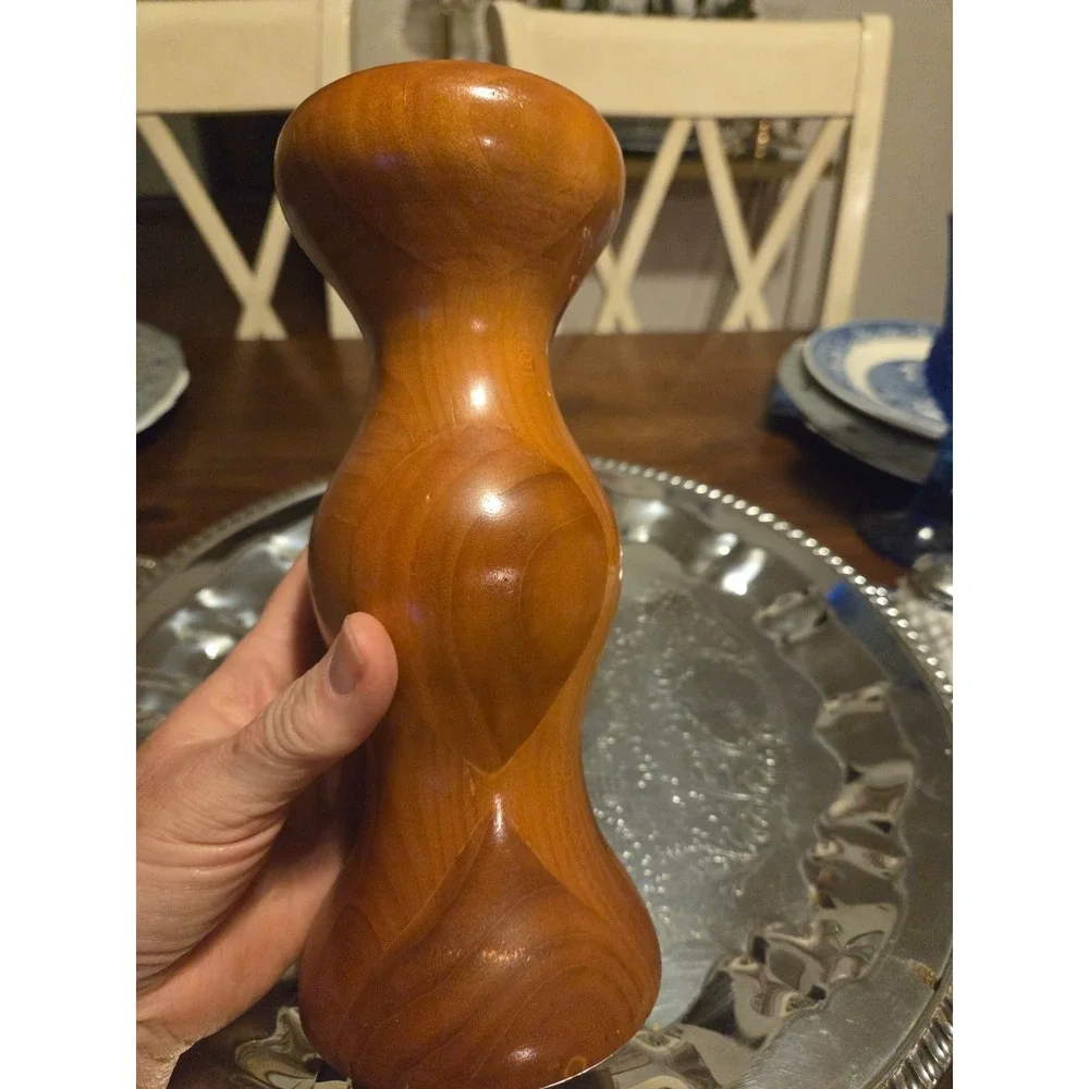 vintage Oregon myrtle wood candlestick, cottagecore, granny core, cabin